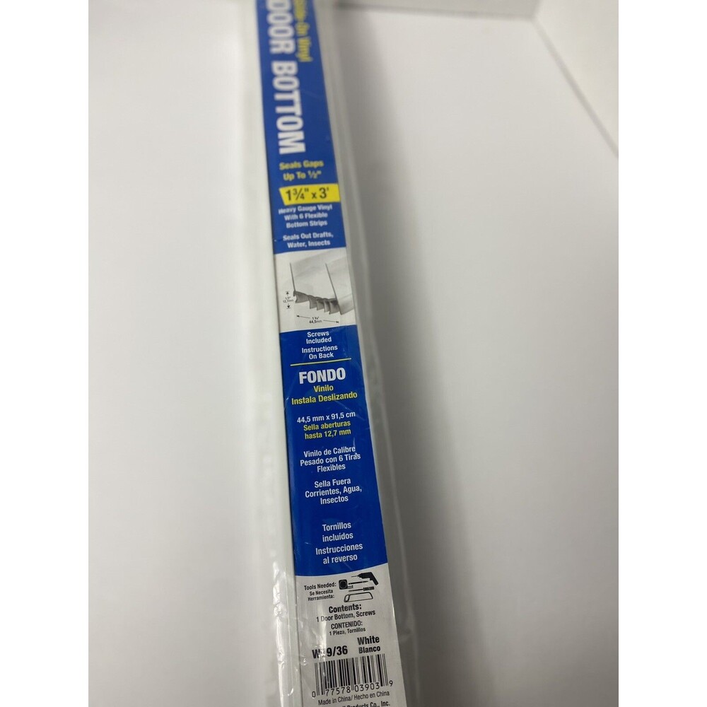 Frost King W79/36H Door Bottom,White,1" Flange Height